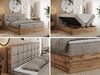 Boxspringbett mit Kopfteil und Topper, Polsterbett - ALBERO 1 - 120 x 200 cm - Beige Stoff - H3 Bild 2
