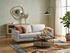 Beliani 'SAVALEN' 3-Sitzer Sofa, Stoff hellgrau, 87 x 91 x 204 cm Bild 3
