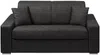 Schlafsofa 2-Sitzer Stoff EMIR - Anthrazit - Liegefläche: 120 cm - Matratzenhöhe: 18 cm Bild 2