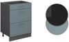 Küchenunterschrank R-Line Blau-Grau 60 cm AP Marmor Vicco Bild 5