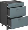 Küchenunterschrank R-Line Blau-Grau 60 cm AP Marmor Vicco Bild 4