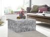 Wohnling Couchtisch MONOBLOC 60 x 30 x 60 cm Hochglanz mit Marmor Optik Weiß | Design Wohnzimmertisch Cube Quadratisch | Lounge Beistelltisch Würfel Form Bild 3