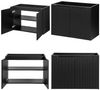 Waschbeckenunterschrank Skelbolu mit 2 Türen 80x60x40cm Schwarz [en. casa] Bild 2