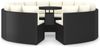 vidaXL 9-tlg. Garten-Sofagarnitur mit Auflagen Poly Rattan Schwarz 3064897 Bild 2
