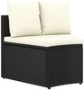 vidaXL 9-tlg. Garten-Sofagarnitur mit Auflagen Poly Rattan Schwarz 3064897 Bild 4
