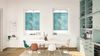 Lichtblick Design Plissee mit Motiv Aqua Floral 1001 Tageslicht - Blickdicht; einfache Installation mit Klemmträgern;  von beiden Seiten sichtbar, 130 x 70 x 2,5 cm Bild 5