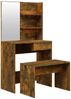 vidaXL Schminktisch-Set Räuchereiche 74,5x40x141 cm 3114144 Bild 2