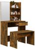 vidaXL Schminktisch-Set Räuchereiche 74,5x40x141 cm 3114144 Bild 4