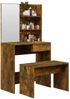 vidaXL Schminktisch-Set Räuchereiche 74,5x40x141 cm 3114144 Bild 3