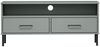 vidaXL TV-Schrank OSLO mit Metallbeinen Grau Massivholz Kiefer [351025] Bild 4