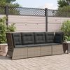 vidaXL Garten-Ecksofa mit Kissen Grau Poly Rattan 368984 Bild 3
