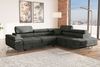 Stylefy Marokko Ecksofa Dunkelgrau Velours MONOLITH Rechts Bild 2
