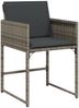 vidaXL 13-tlg. Garten-Essgruppe mit Kissen Grau Poly Rattan 3278071 Bild 4