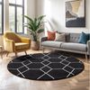 Sanat Teppich Trellis, rund, Höhe: 10 mm, Kurzflor, skandi, boho, auch als Läufer und in rund Bild 1