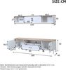TV-Wand-Set aus MDF, 180 x 40 x 50 cm, mit TV-Schrank und Hängevitrine in Weiß Bild 5