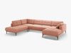 Micadoni Panorama Ecksofa Bemy 7-Sitzer Links Samt Rosa Bild 2