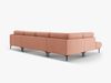 Micadoni Panorama Ecksofa Bemy 7-Sitzer Links Samt Rosa Bild 3