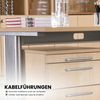 bümö Schreibtisch groß, N-Serie 200x80 cm, Tischplatte aus Holz in Buche, Gestell aus Metall in Silber - PC Tisch, großer Computertisch für's Büro, Office Bürotisch, NS-20-6-S Bild 3