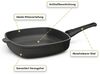 Hoffmann Germany Bratpfanne Viereckpfanne CLASSIQ Made in Germany 28×28 cm, Aluguss (Set, 2-tlg, 1x Viereckpfanne 28×28 cm + 1x Glasdeckel), eckig, abnehmbarer Griff, Antihaft, inkl. Deckel Bild 2