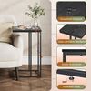 WLIVE Beistelltisch C Form, Nachttisch für Schlafzimmer, Wohnzimmer, (38,5 x 28,8 x 63,3 cm), Beistelltische mit Metallrahmen, Wohnzimmer Tisch für Couch, Sofa Bild 4