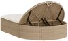 vidaXL Doppel-Sonnenliege mit Auflagen Beige Poly Rattan 368650 Bild 5
