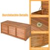 COSTWAY Gartenbox, Aufbewahrungsbox bis 160kg, Akazienholz, 120x45x45cm Bild 3