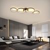 ZMH LED-Deckenleuchte, 37 W, 3000 K, Warmweiß, modern, runder Ring, schwarz, 89 cm, Designer-Schreibtischlampe für Schlafzimmer, Wohnzimmer, Flur, Büro, Küche Bild 2
