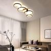 ZMH LED-Deckenleuchte, 37 W, 3000 K, Warmweiß, modern, runder Ring, schwarz, 89 cm, Designer-Schreibtischlampe für Schlafzimmer, Wohnzimmer, Flur, Büro, Küche Bild 3