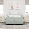 vidaXL Bettrahmen mit Matratze Hellgrau 160 x 200 cm Stoff 3399296 Bild 3