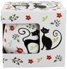 DUO ANIMALS Fassbecher 430 ml ETNO CATS mit Teesieb, New Bone China Porzellan Bild 4