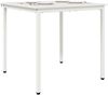 vidaXL Esstisch Weiß 80 x 80 x 75 cm Massives Kiefernholz 892784 Bild 3