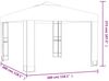 vidaXL Pavillon mit Doppeldach 3x3x2,7 m Taupe 180 g/m² 312218 Bild 5