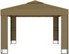 vidaXL Pavillon mit Doppeldach 3x3x2,7 m Taupe 180 g/m² 312218 Bild 3