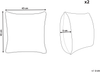 Dekokissen 2er Set SARACA Baumwolle 45 x 45 cm Schwarz Beige Geometrisches Muster Bild 2