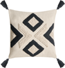 Dekokissen 2er Set SARACA Baumwolle 45 x 45 cm Schwarz Beige Geometrisches Muster Bild 4
