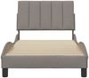 Einzelbettgestell Design für Erwachsene ohne Matratze Taupe 90x200 cm Stoff d5130e Bild 5