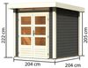 Karibu Holz Gartenhaus "Kandern 1", terragrau, 2x2 m (B x T),ohne Anbaudach Bild 2