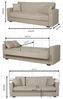 Pointhome Sofa 3-Sitzer Bettfunktion und Bettkasten Sofas für Wohnzimmer Bild 2