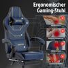 WOTSTA Gaming Chair Bürostuhl mit Fußstütze Racing Computerstuhl Blau Bild 5