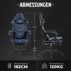 WOTSTA Gaming Chair Bürostuhl mit Fußstütze Racing Computerstuhl Blau Bild 3