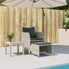 vidaXL Gartenstuhl mit Fußhocker Hellgrau Poly Rattan 368621 Bild 3