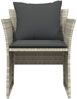 vidaXL Gartenstuhl mit Fußhocker Hellgrau Poly Rattan 368621 Bild 5
