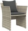 vidaXL Gartenstuhl mit Fußhocker Hellgrau Poly Rattan 368621 Bild 4