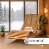 Casaria 2x Gartenliege, ergonomisch, mit Schaukelfunktion, Akazie natur, 150 x 60 x 93 cm Bild 3