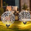 LED Solar-Steckleuchte, Lichteffekt, antik silber, H 41 cm Bild 2