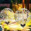 LED Solar-Steckleuchte, Lichteffekt, antik silber, H 41 cm Bild 5