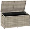 vidaXL Garten-Auflagenbox Hellgrau 110x50x58 cm Poly Rattan 4104073 Bild 3