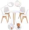 Essgruppe CELLE mit 4 Stühlen - 130x130x83cm, Holz, Weiß | Quadratischer Esszimmertisch mit Esszimmerstühlen für Esszimmer Küche Wohnzimmer Bild 2