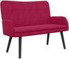 vidaXL 2-Sitzer Sofa Weinrot 115 x 61 x 87 cm Samt (V) 42028917 Bild 2
