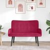 vidaXL 2-Sitzer Sofa Weinrot 115 x 61 x 87 cm Samt (V) 42028917 Bild 3
